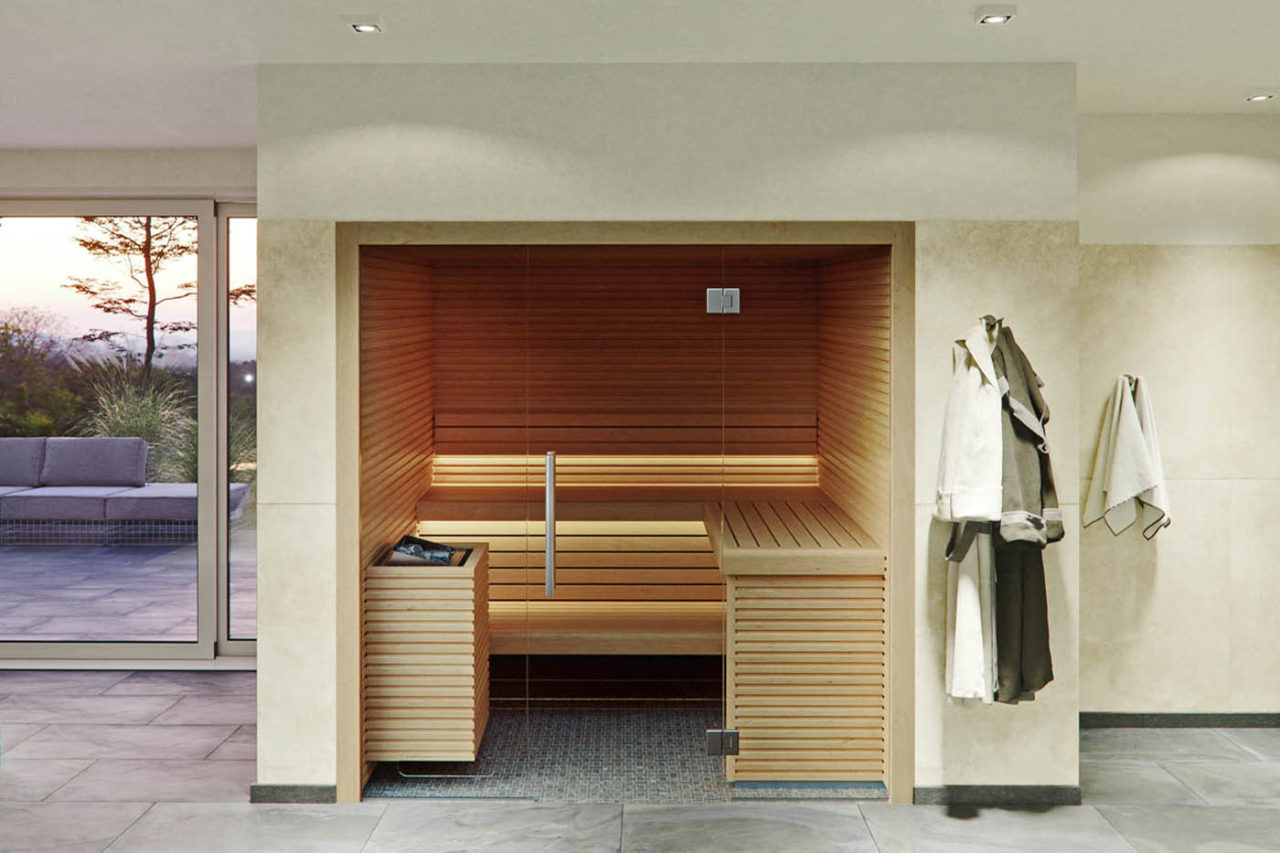 meinesauna design sauna kabine STYLE Bad v | corso saunamanufaktur